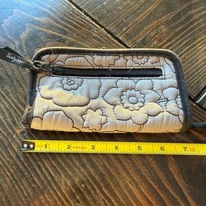 Thirty-One Black and Gray Quilted Pouch
